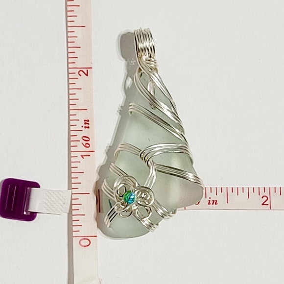 Sea Glass Coke Bottle Wire Wrapped Pendant - Picture 9 of 9